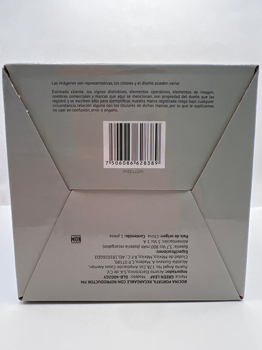 Bocina Bluetooth GLB-4002 Luz RGB color Gris — foto real del producto