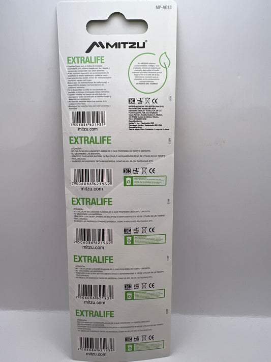Reverso del empaque con especificaciones e importador