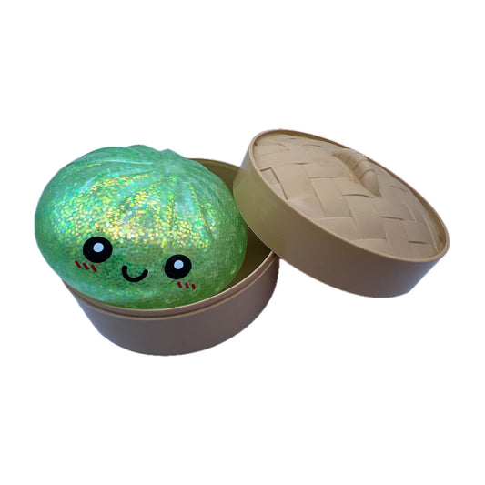 Squishy bun antiestres sugar edition en vaporera color Verde — foto real del producto