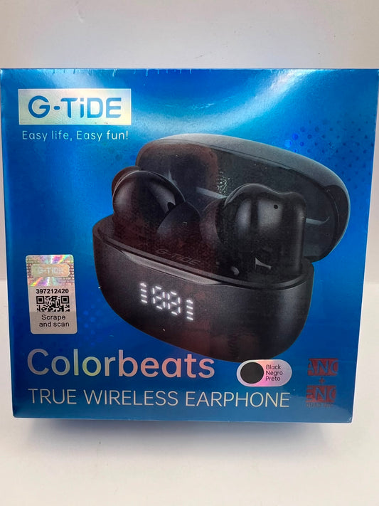Empaque y contenido de los audífonos G-TiDE ColorBeats