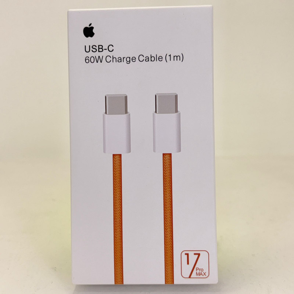 Cable c a c 60w 1mt tipo apple generico naranja trenzado