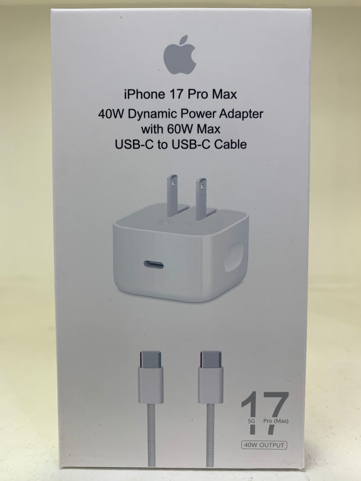 Cargador kit c-c 40w tipo apple generico 17 pro max