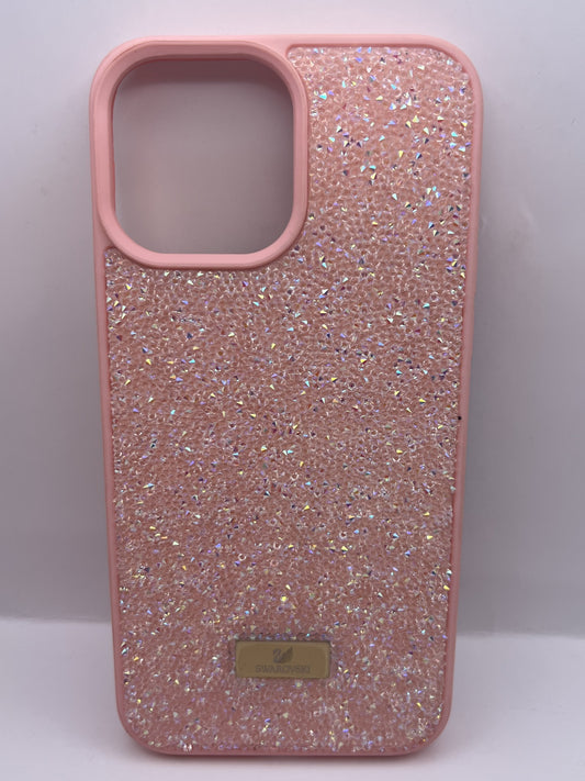 Funda iPhone 13 Pro Max Swarovski Piedras Rosa | QRUZH