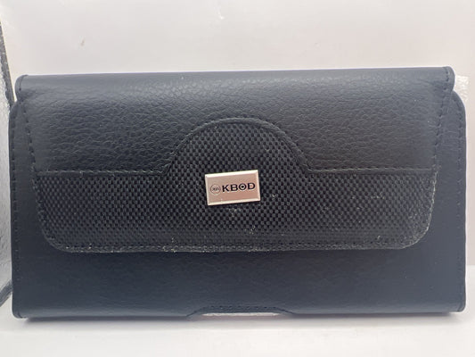 Funda universal para cinturon con tapa y velcro kbod ind-07 6.0″ Negro — foto real del producto
