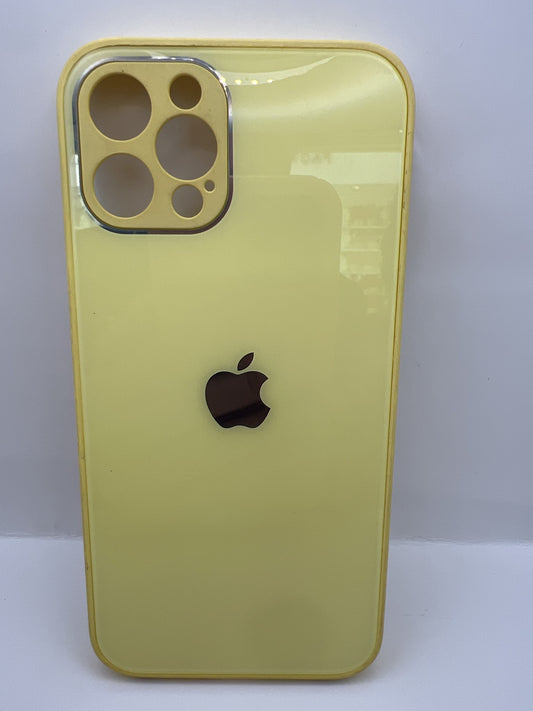 Funda iPhone 12/12 Pro Cristal Logo Amarillo | QRUZH