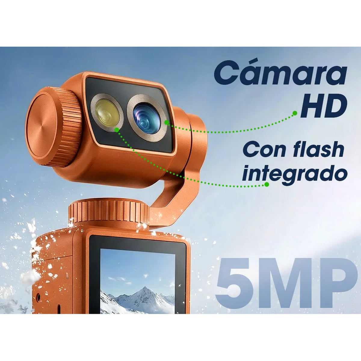 Cámara con flash integrado