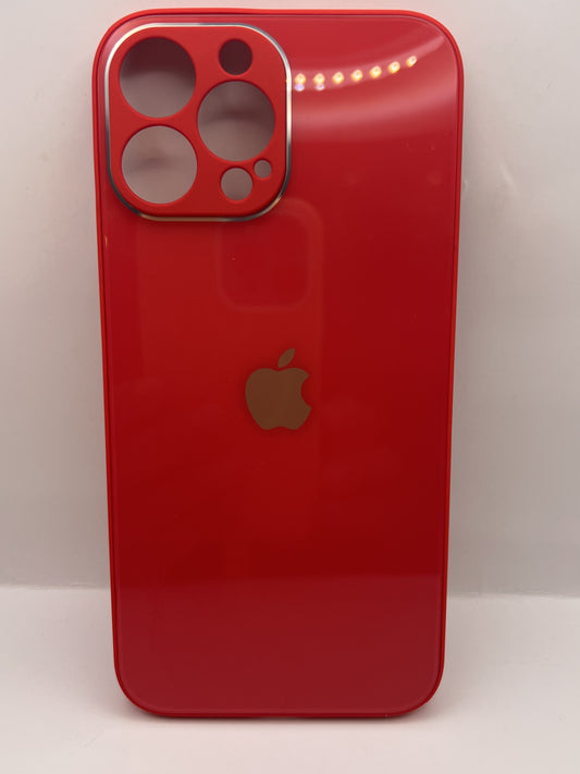 Funda iPhone 13 Pro Max Cristal Logo Rojo | QRUZH