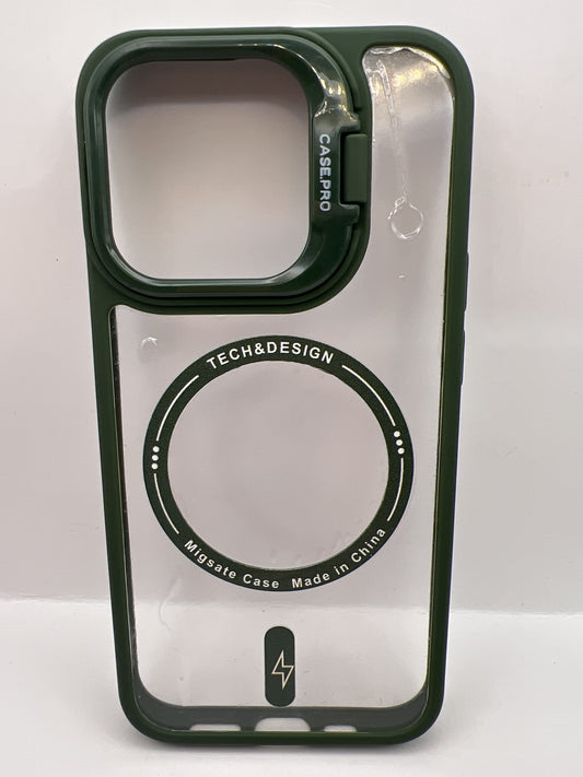 Funda iPhone 15 Pro ventana magsafe Verde | QRUZH