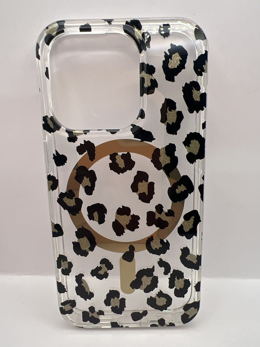 Funda iPhone 15 Pro animal print magsafe Transparente | QRUZH