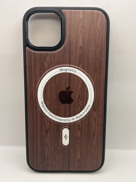 Funda iPhone 14/15 Plus bambu magsafe Café | QRUZH