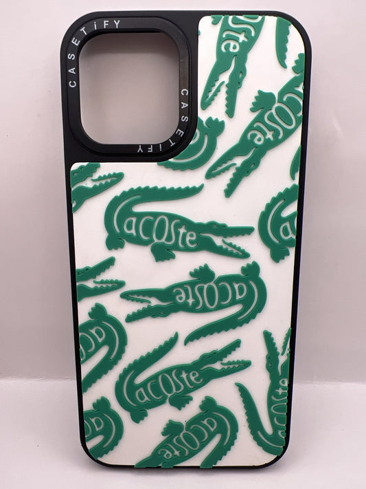 Funda iPhone 12 Pro Max Lacoste Cocodrilos Blanco | QRUZH