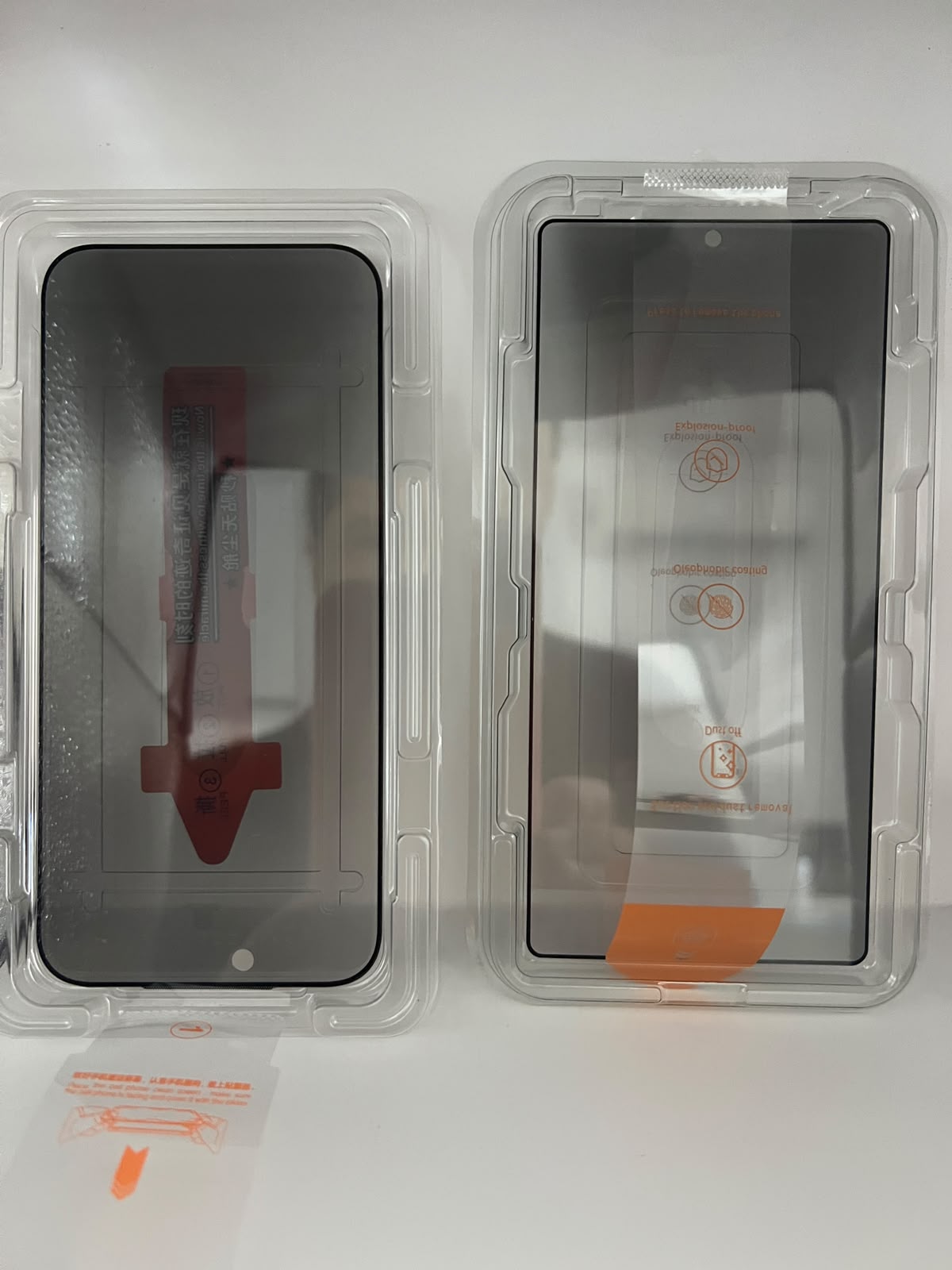 Mica de cristal privacidad con marco guia de instalacion