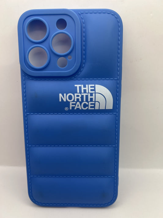 Funda iPhone 15 Pro Max North Face Puffer Azul | QRUZH