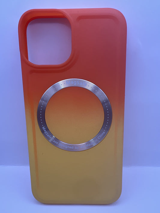 Funda iPhone 13/14 Matte Magsafe Naranja Degradado | QRUZH