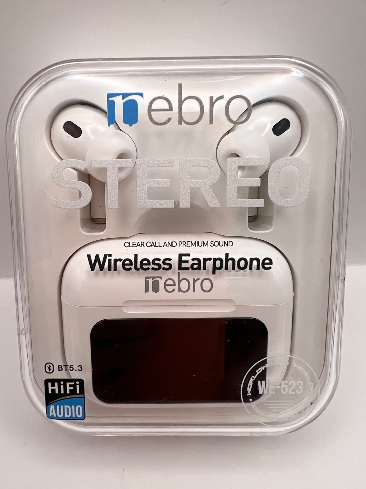 Audífonos Nebro WE-523 TWS Bluetooth 5.3 blancos | QRUZH