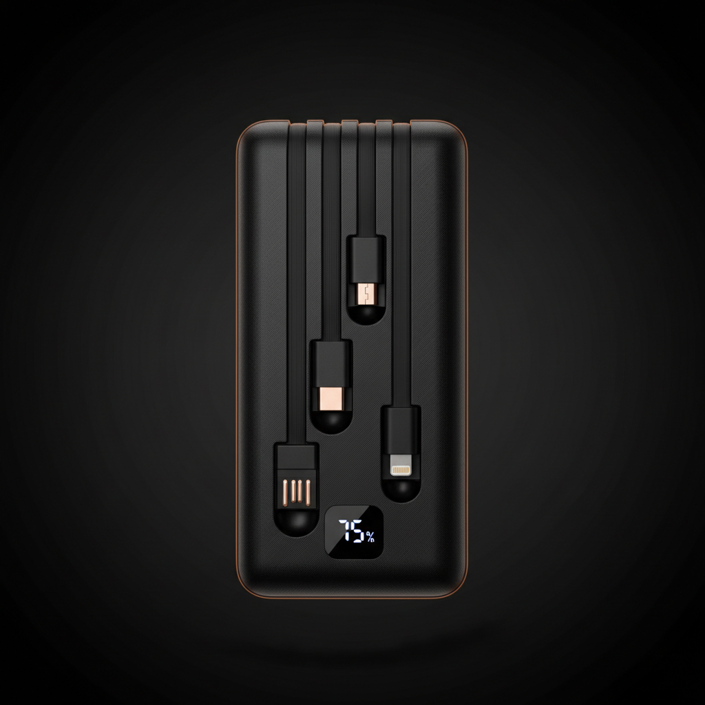 Creativo generado con IA a partir de fotos reales del Power Bank 1HORA GAR159 20 000 mAh