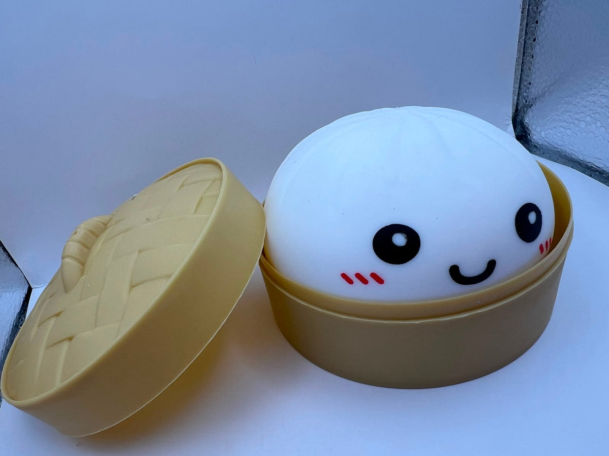 Squishy Steam Bunz — bao antiestrés en vaporera, edición sorpresa (foto real del producto)