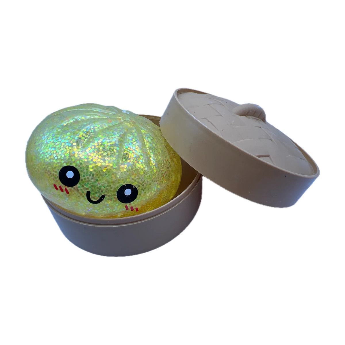 Squishy bun antiestres sugar edition en vaporera color Amarillo — foto real del producto