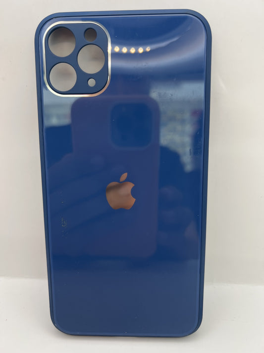 Funda iPhone 11 Pro Max Cristal Logo Azul Marino | QRUZH