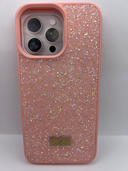 Funda iPhone 15 Pro Max Swarovski Piedras Rosa | QRUZH