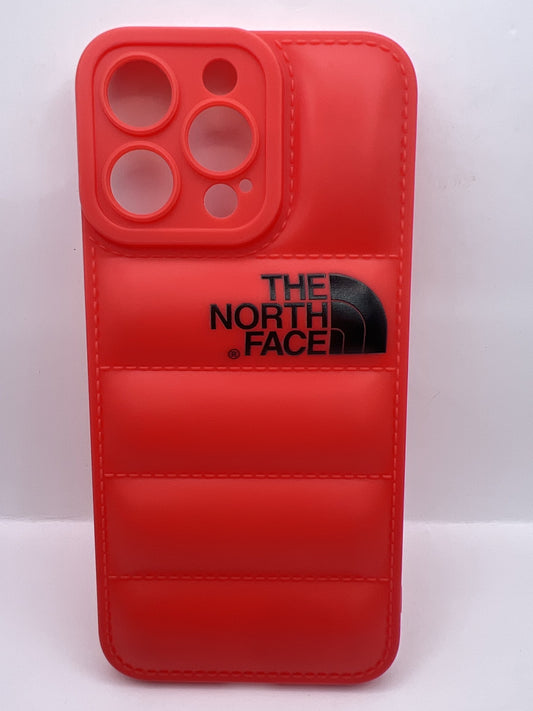 Funda iPhone 15 Pro Max North Face Puffer Rojo | QRUZH
