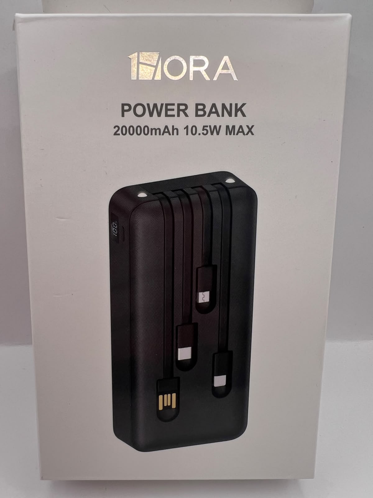 Power Bank 20 000 mAh 1HORA GAR159 | 3 cables | QRUZH
