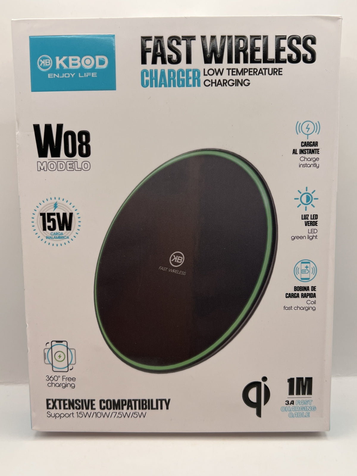 Caja del cargador inalambrico KBOD W08