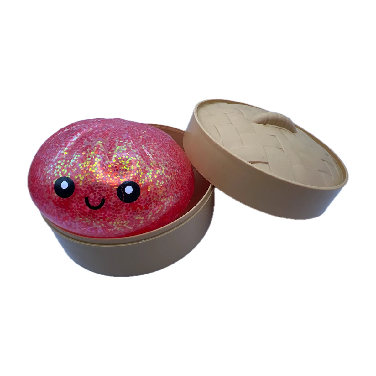 Squishy bun antiestres sugar edition en vaporera color Rojo — foto real del producto