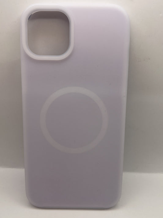 Funda iPhone 14/15 Plus silicon pastel magsafe Lila | QRUZH