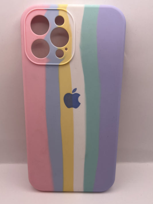 Funda iPhone 13 Pro Max Silicon Arcoiris | QRUZH