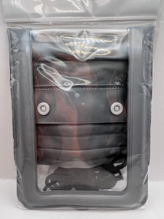 Bolsa contra agua de tres cierres flotante para celular, color Gris — foto real del producto