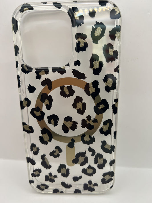 Funda iPhone 15 Pro Max animal print magsafe Transparente | QRUZH
