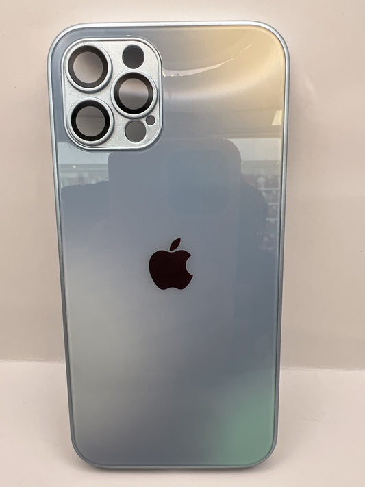 Funda iPhone 12/12 Pro Cristal Logo Azul Claro | QRUZH