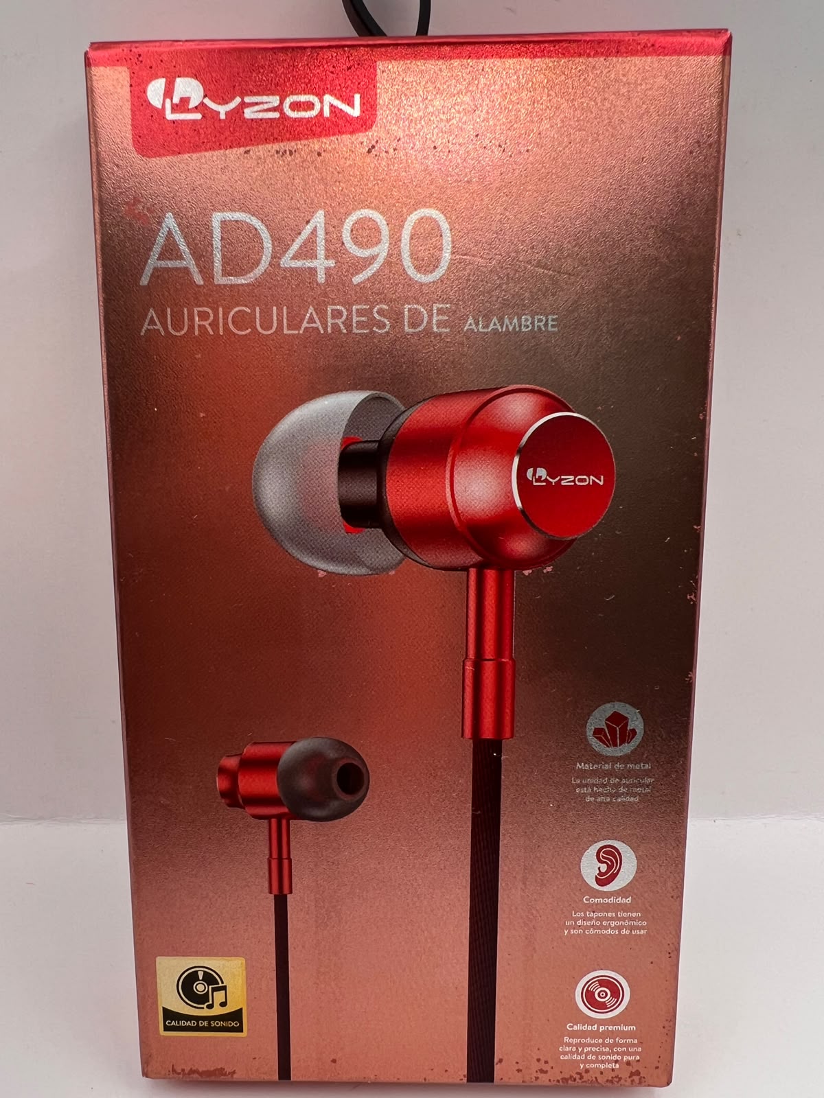 Aud Lyzon AD490 3.5mm color Rojo — foto real del producto