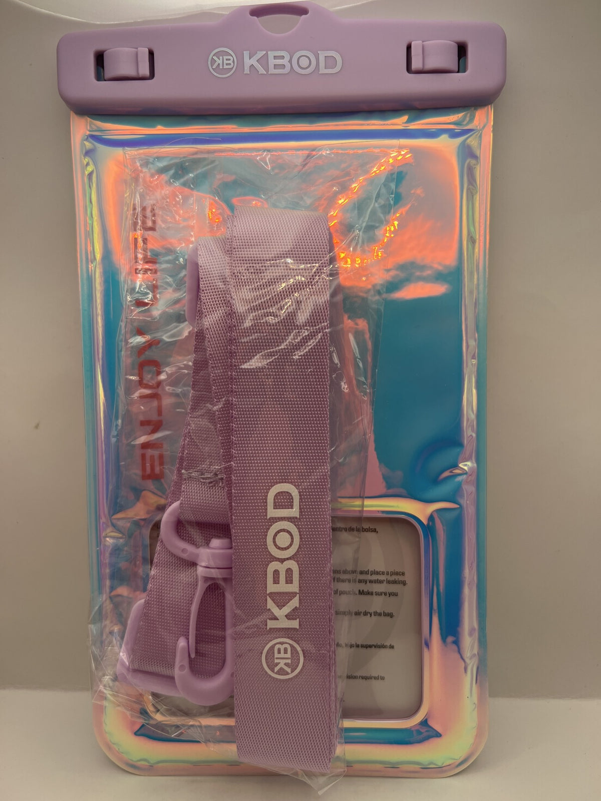 Bolsa tornasol con correa lila