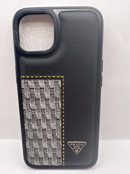 Funda iPhone 13/14 Prada Piel Negro | QRUZH