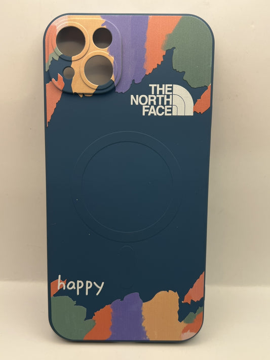 Funda iPhone 14/15 Plus North Face Happy Azul Marino | QRUZH