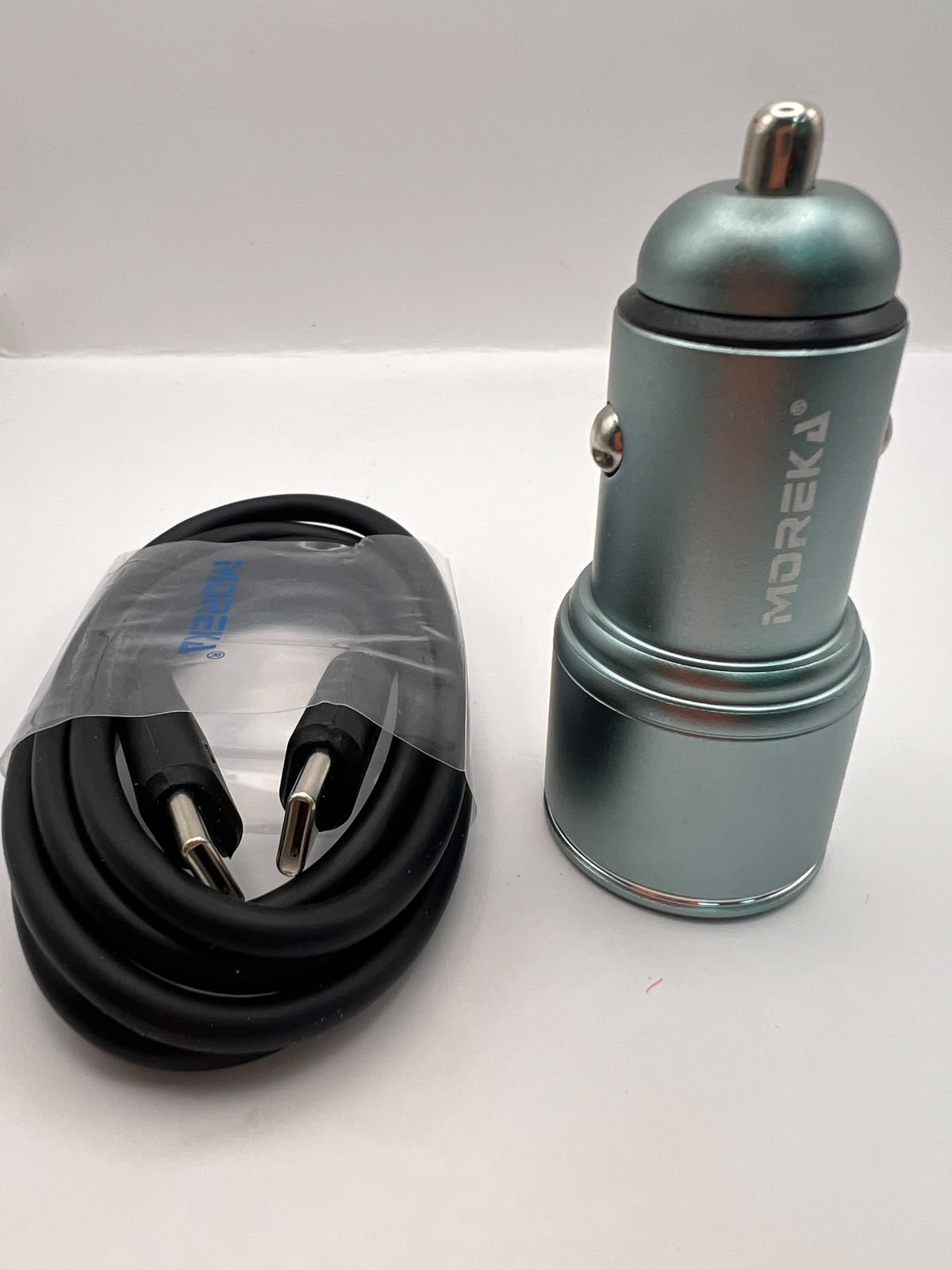 Kit cargador de auto 45W con cable Tipo-C | MOREKA CP0068 | QRUZH