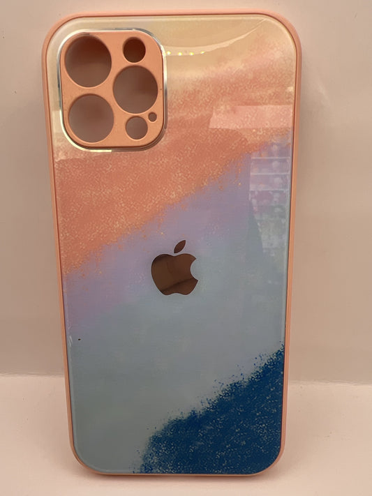 Funda iPhone 12/12 Pro Cristal Marmol Salmon | QRUZH