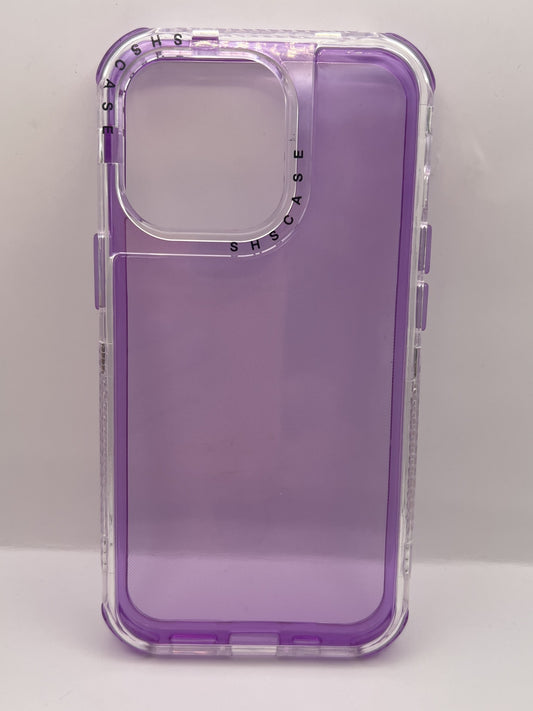 Funda iPhone 13 Pro SHS Case Transparente Morado | QRUZH