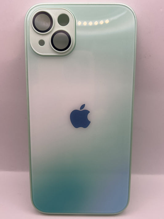 Funda iPhone 14/15 Plus cristal difuminado Verde | QRUZH