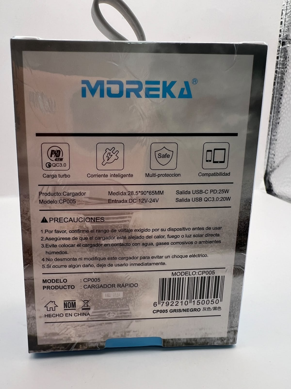 Cargador de auto MOREKA CP005 45 W PD + QC3.0