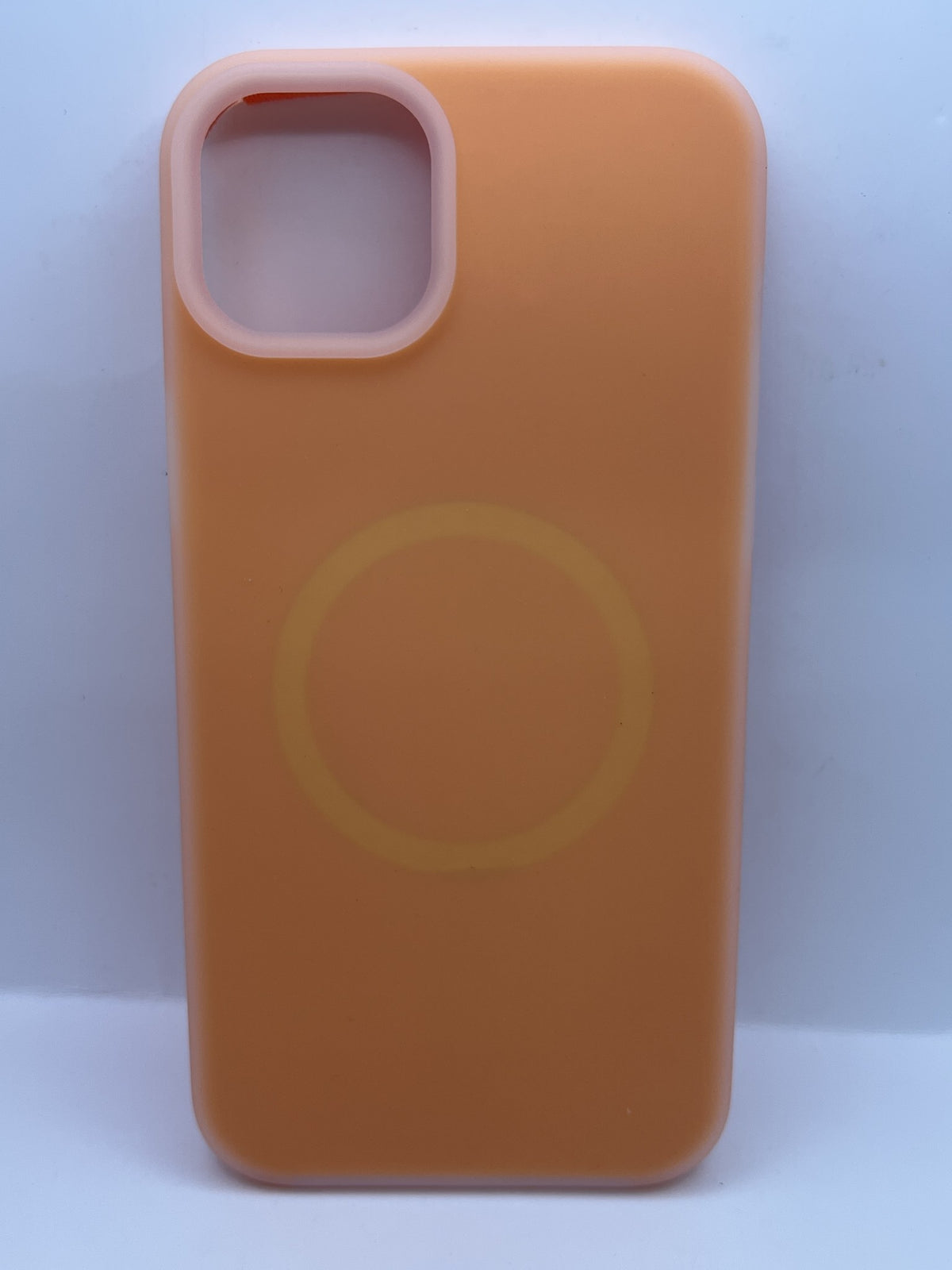 Funda iPhone 14/15 Plus silicon pastel magsafe Naranja | QRUZH