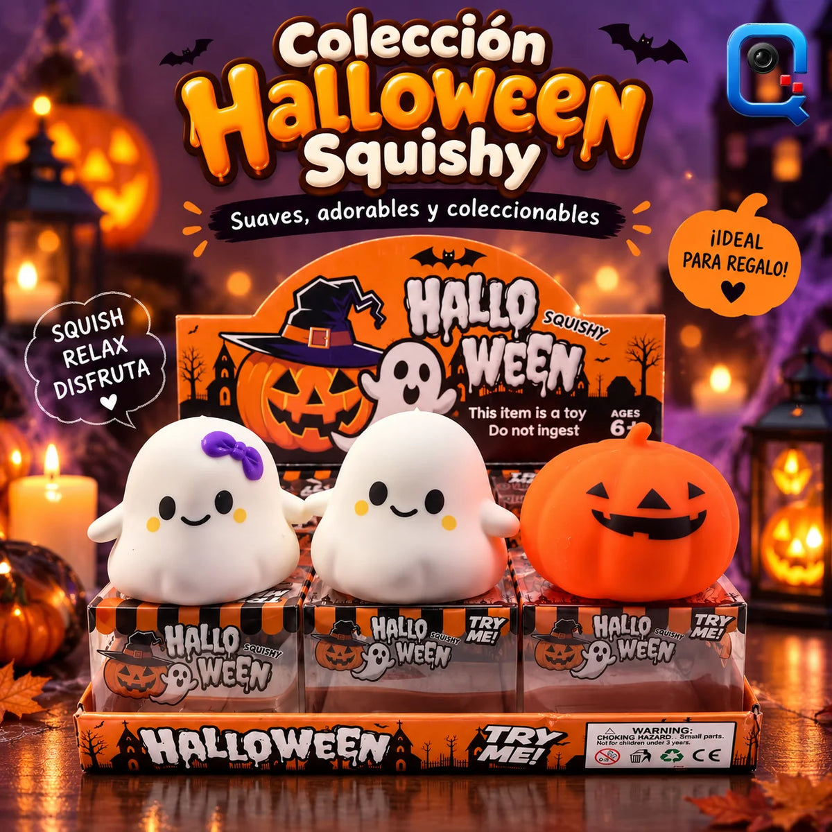 Coleccion Halloween Squishy, escena de Halloween (recreacion digital) (recreación digital)