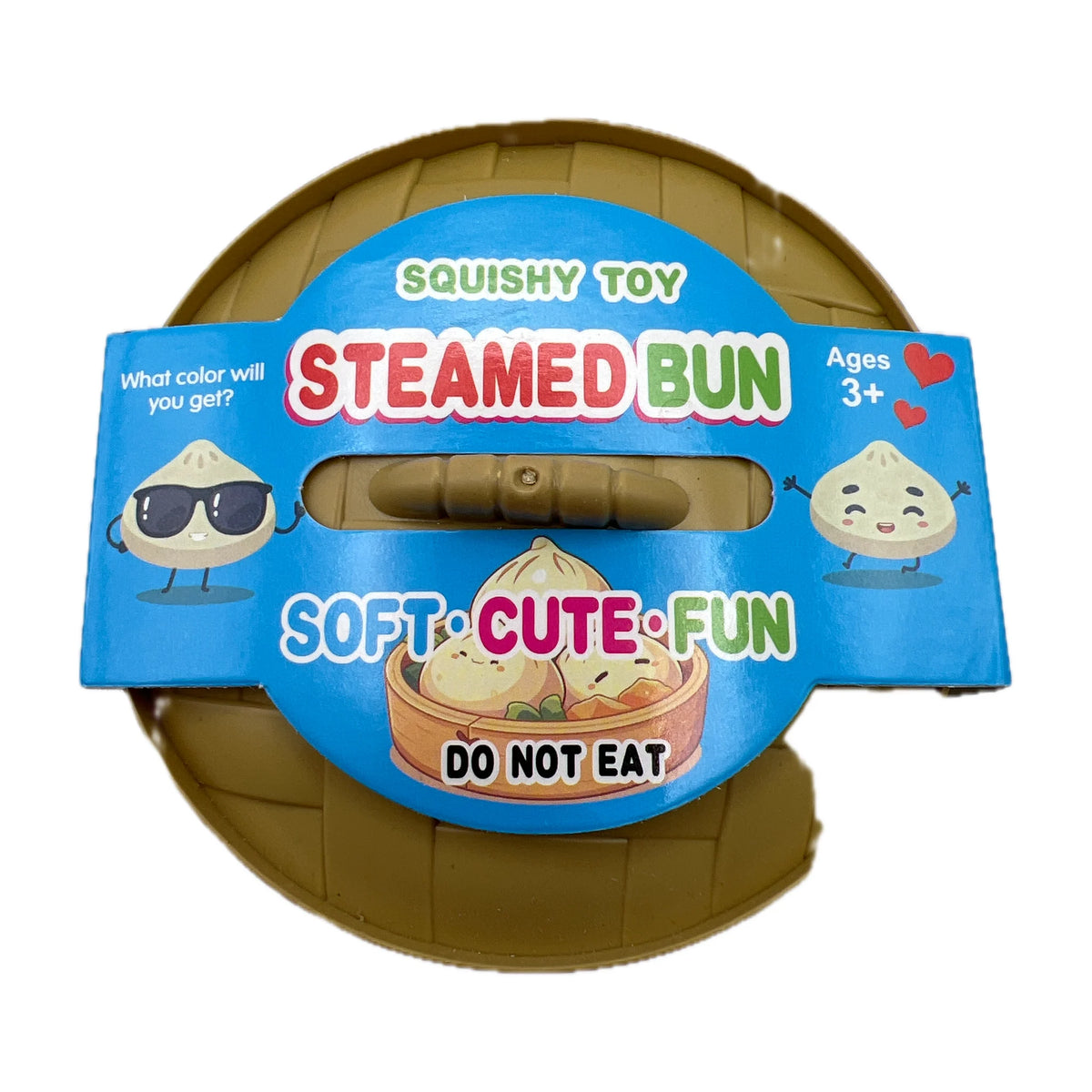 Empaque Squishy Toy Steamed Bun: soft cute fun, do not eat, edad 3+