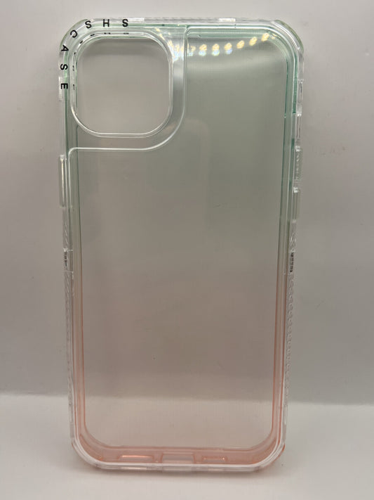 Funda iPhone 14/15 Plus bicolor 3en1 Verde Rosa | QRUZH