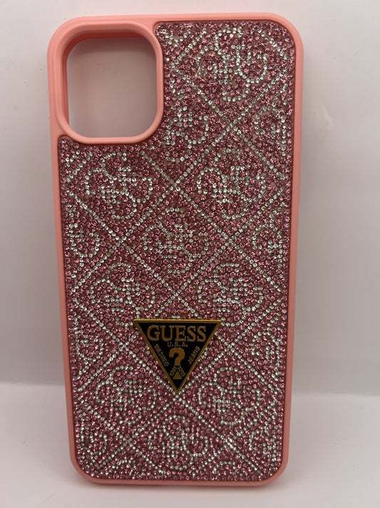 Funda iPhone 11 Pro Max Guess Pedreria Rosa | QRUZH