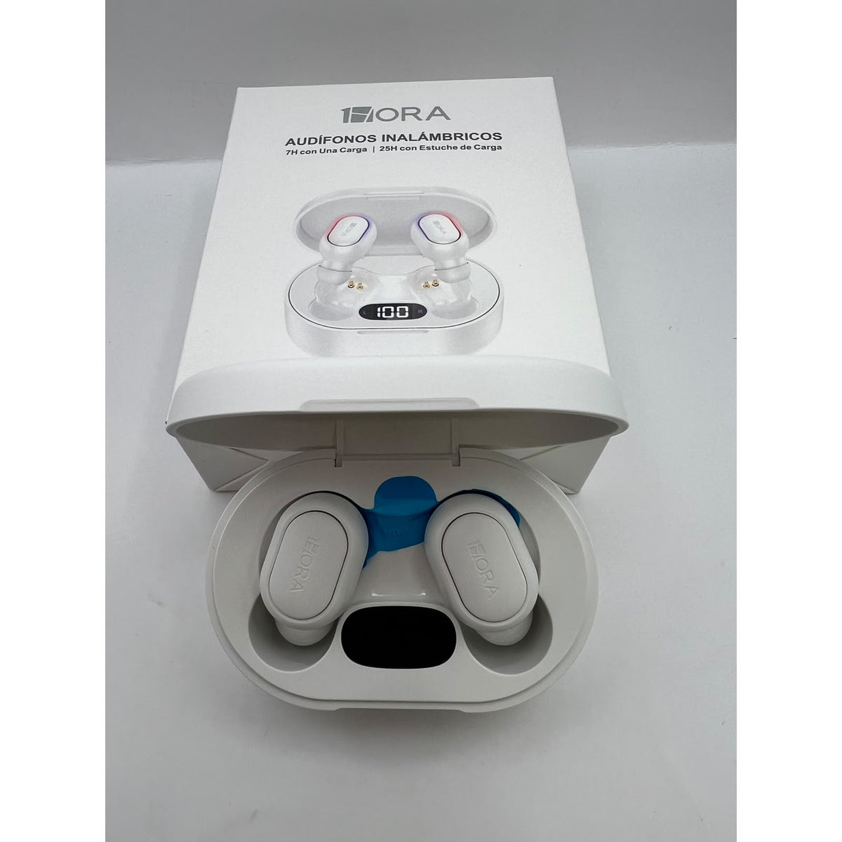 Audífonos 1HORA AUT114 TWS color Blanco — foto real del producto