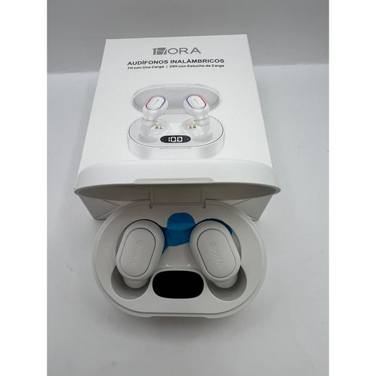 Audífonos 1HORA AUT114 TWS color Blanco — foto real del producto
