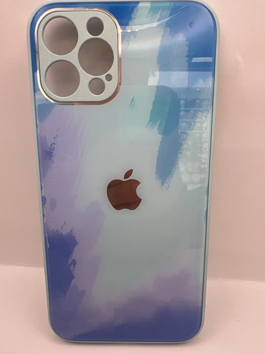 Funda iPhone 12/12 Pro Cristal Marmol Azul Claro | QRUZH